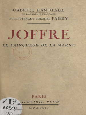 cover image of Joffre, le vainqueur de la Marne